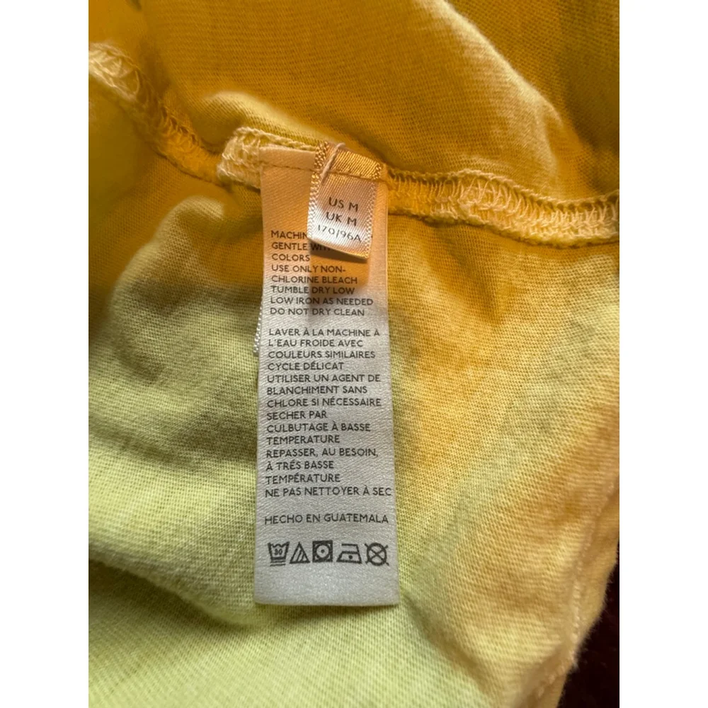 💛 We The Free Free People Yellow Long Sleeve Tee Size M Oversized Slouchy Top